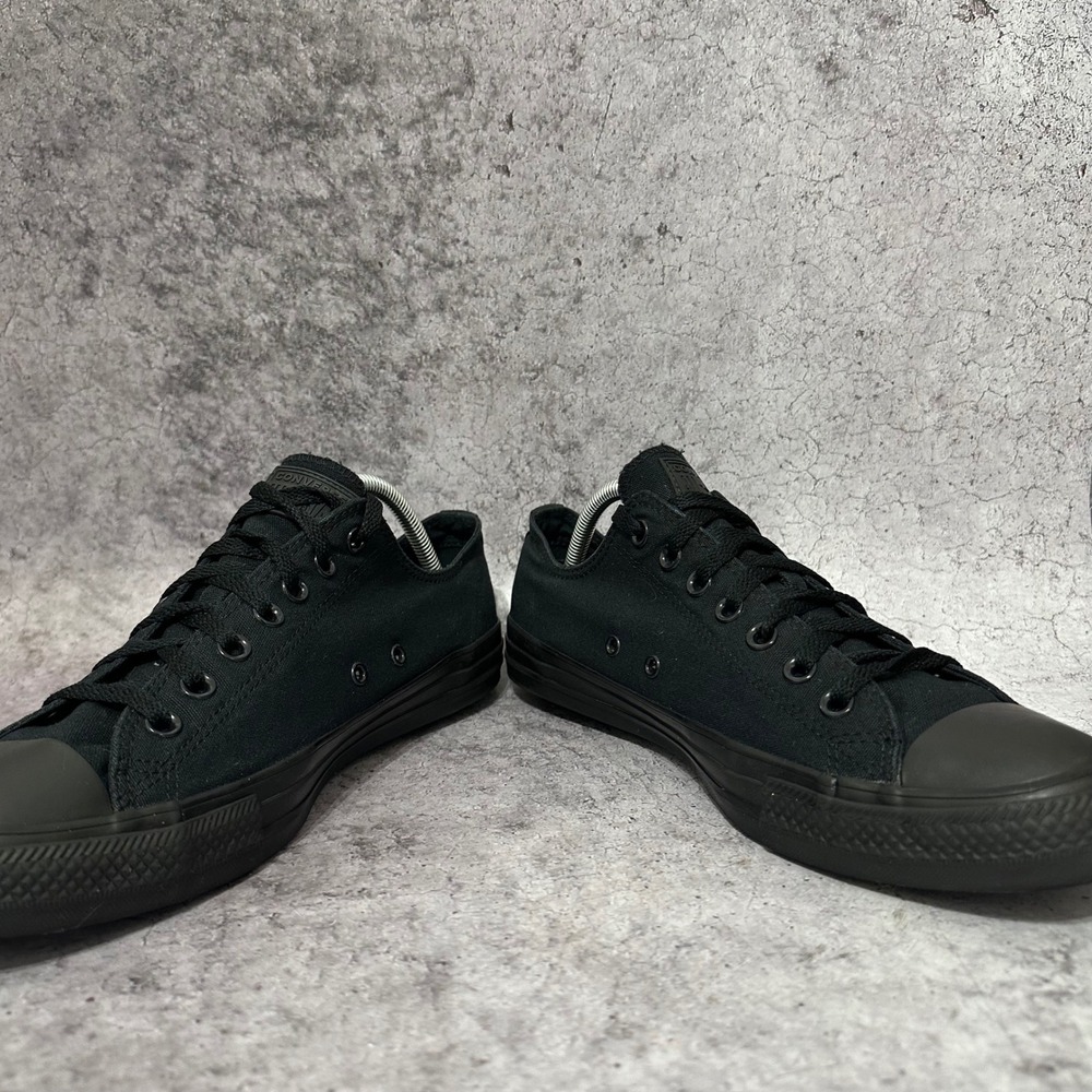 Converse Chuck Taylor All Star Mens 10.5 Black Monochrome Low Top Sneakers - Picture 4 of 8
